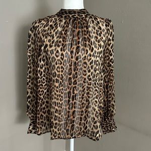H&M leopard blouse
